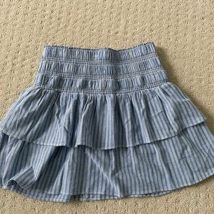 Blue and white stretch skirt